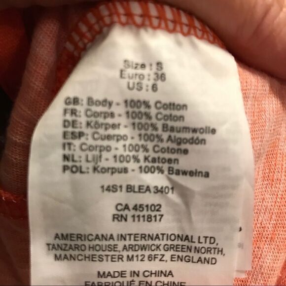 Bench Orange Full Zip Hoodie Sweatshirt Jacket Small - Picture 16 of 16